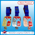 Custom Medal with Antique Silver Plated, Cut out Design Metal Rectangular Cycling Sports Medal